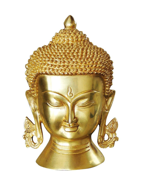 Brass Buddha Head Big Statue 2.545kg